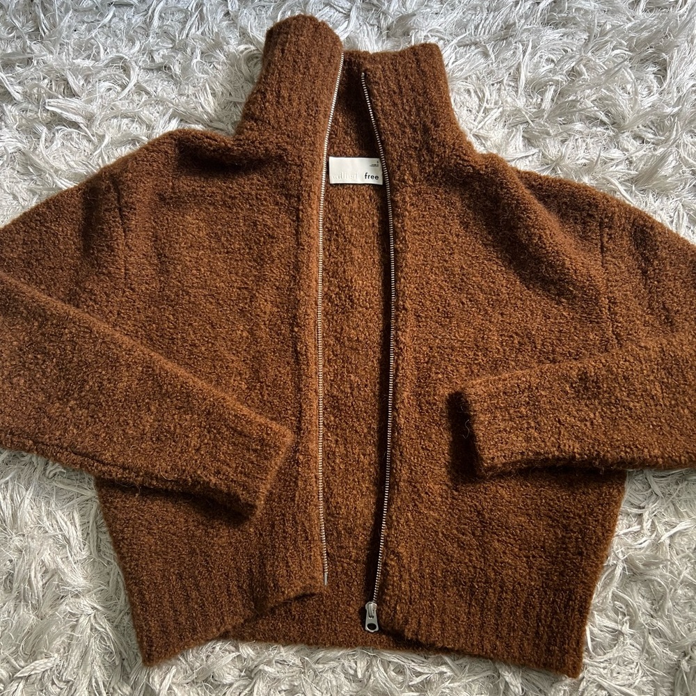 Wilfred Sherpa Zip Up Sweater